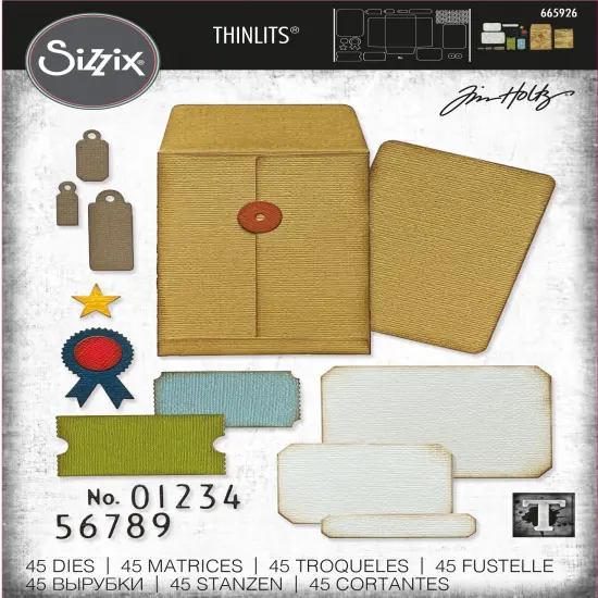 Sizzix Thinlits Dies By Tim Holtz 45/Pkg-Collector {1}