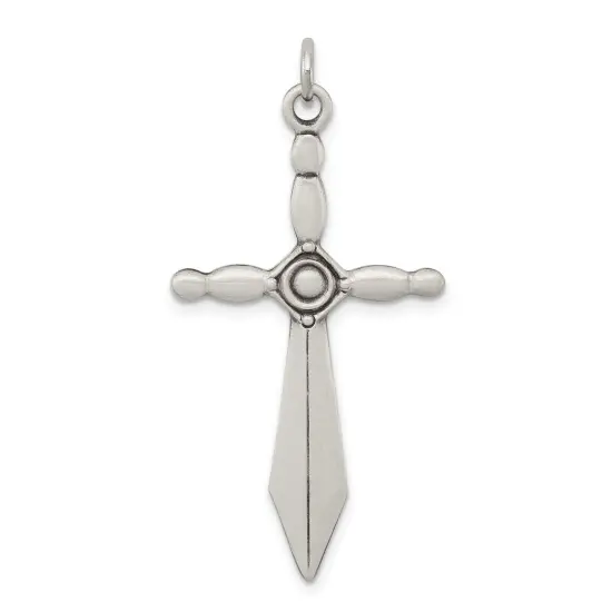 Sterling Silver Cross Charm Jewerly 38mm x 21mm {1}