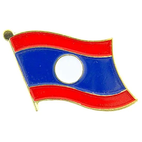 Laos Flag Pin 1" {1}