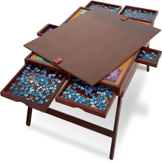 Jumbl 1500 Piece Puzzle Board, 27&rdquo; x 35&rdquo; Wooden Jigsaw Puzzle Table Board White {14}