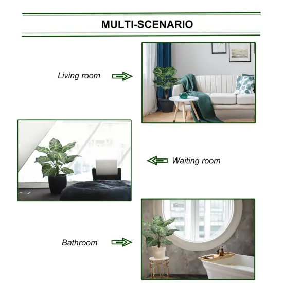 Indoor Oasis 3' Dieffenbachia Indoor Plant with Decorative Pot - Elegant Tropical Faux Greenery for Home & Office Decor - Air-Purifying, Low-Maintenance, Perfect for Living Room, Office Spaces, or Wedding Events, Floral Home by Artificial Flowers {3}