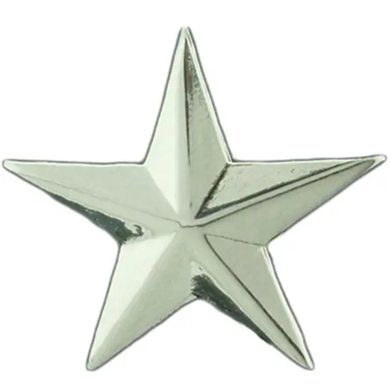 U.S. Army General's Star Pin Silver Plated 1" {1}