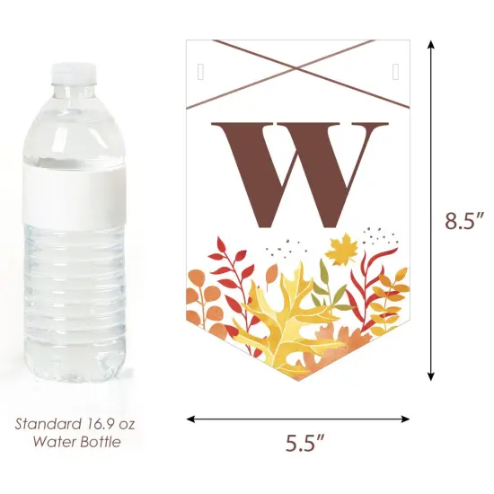 Big Dot of Happiness Fall Foliage Baby - Autumn Leaves Baby Shower Bunting Banner - Party Decorations - Welcome Baby {4}