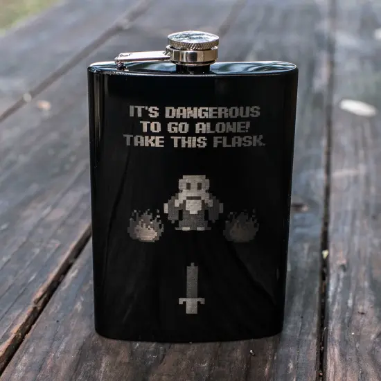 8oz BLACK Take This Flask {1}