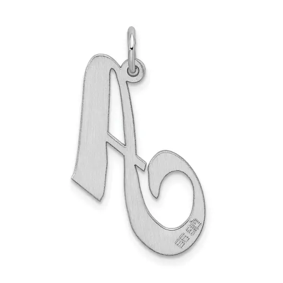 Sterling Silver Large Script Initial Letter A Charm Jewerly 21mm x 24mm {4}