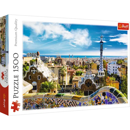 1500 Piece Jigsaw Puzzle, Park G&uuml;ell, Barcelona Spain Puzzle, European Puzzles, Antoni Gaudi Puzzles, Adult Puzzles, Trefl 26147 {1}