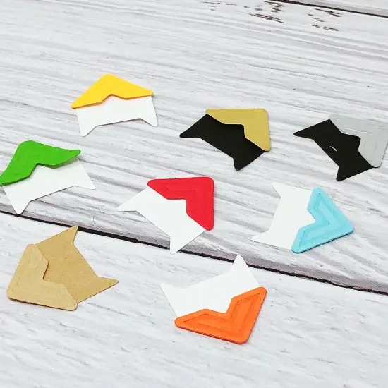 Wrapables Photo Corner Stickers, Photo Mounting Self Adhesives for DIY Crafts, Scrapbooking, Album, Diary 2040pcs Color {8}