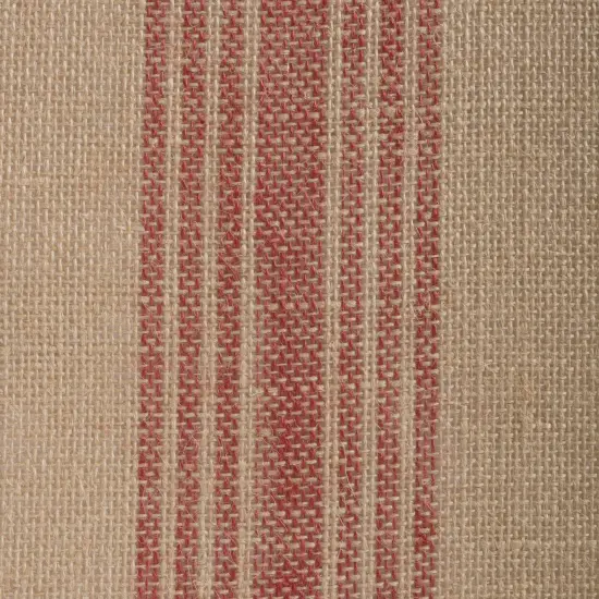 DII Barn Red Middle Stripe Burlap Table Runner, 14x108 inches {4}