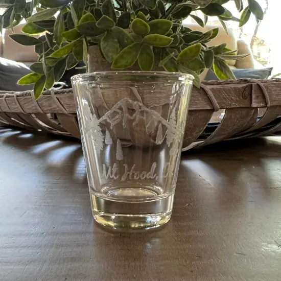 2oz Mt Hood Oregon Shotglass LASER {3}