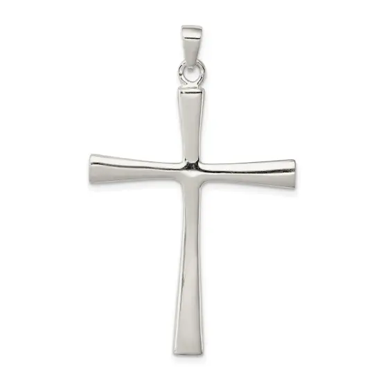 Sterling Silver Cross Charm Religious Jewelry 44mm x 29mm {1}