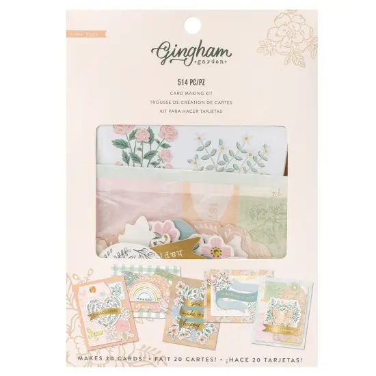 Maggie Holmes Gingham Garden Card Kit-Makes 20 Cards {1}
