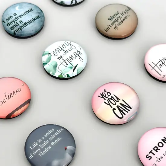 Wrapables Crystal Glass Magnets, Refrigerator Magnets for Office Whiteboards, Cabinets, Lockers (Set of 12) Motivational {3}