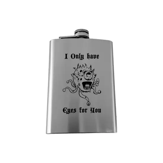 8oz I Only Have Eyes for You Stainless Steel Flask {1}