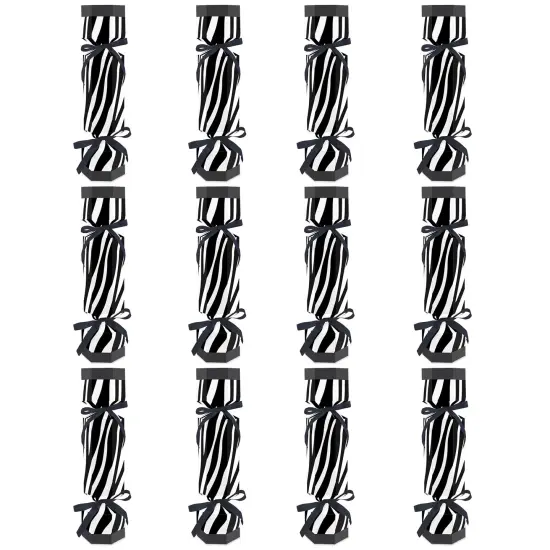 Big Dot of Happiness Zebra Print - No Snap Safari Party Table Favors - DIY Cracker Boxes - Set of 12 {6}