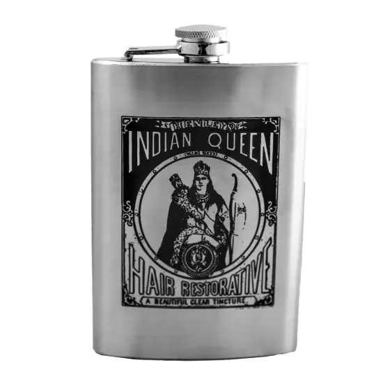8oz Indian Queen Stainless Steel Flask {1}