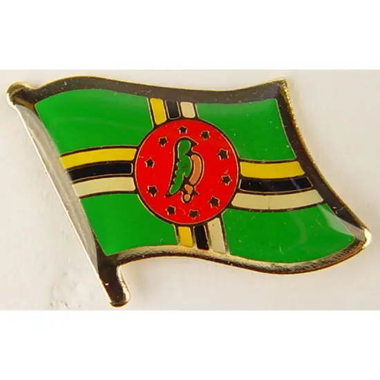 Dominica Flag Pin 1" {1}