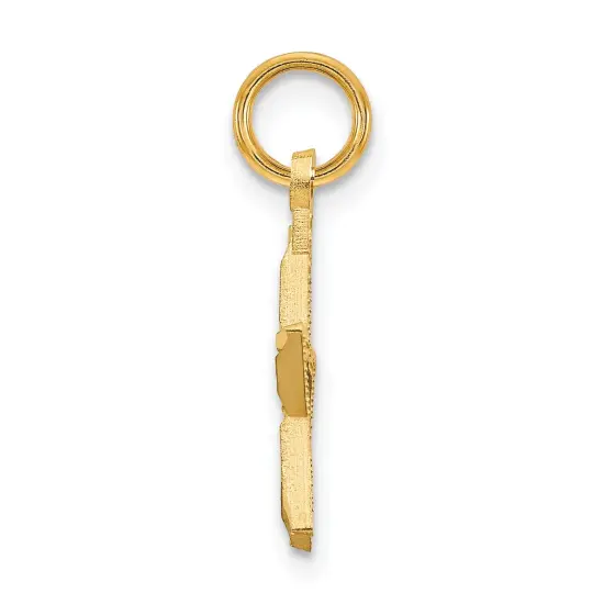 14K Yellow Gold Star Charm Pendant Jewelry FindingKing {4}