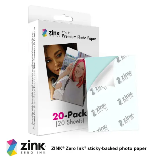 Zink Photo Paper 2x3, Printer Paper Compatible with Snap Touch, Zip & Mint Cameras {2}