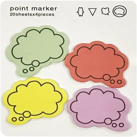 Wrapables Colorful Thinking Bubble Sticky Notes (Set of 2) {2}