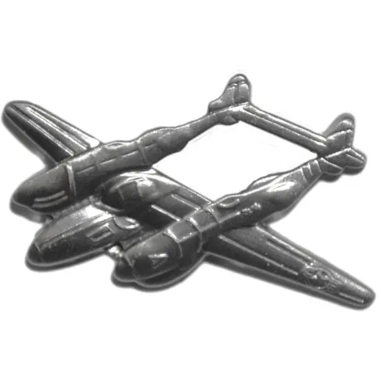 P-38 Lightning Airplane Pin Pewter 1 1/2" {1}