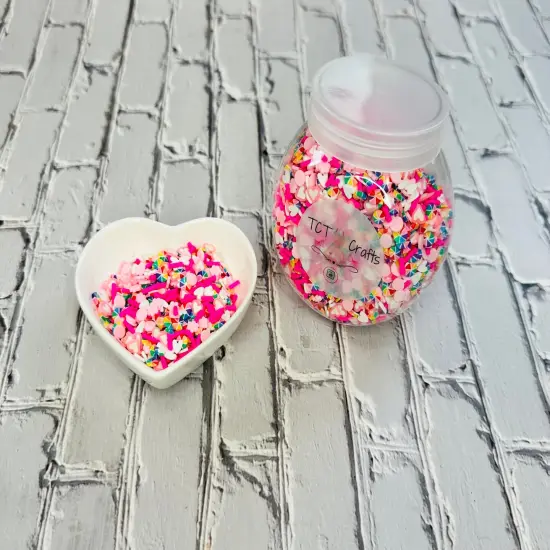 150g Spring Pastel & Rainbow Polymer Clay Sprinkle Mix - Perfect for Fake Bakes, Clay Art, Slime - Bright, Cheerful, and Festive {4}