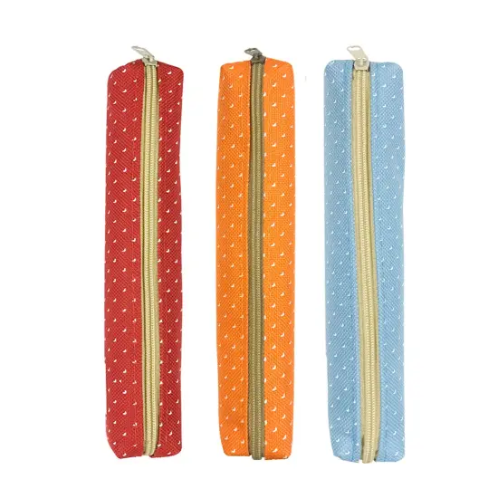 Wrapables Slim Dot Pencil Case (Set of 3) Red Orange Blue {1}