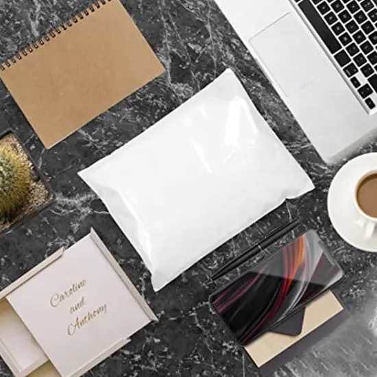 Glossy White Poly Bag Mailer Envelopes | RADYAN&reg; {6}