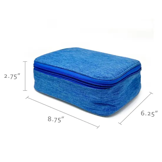 Wrapables Large Capacity 72 Slot Pencil Case for Colored Pencils, Stationery Pouch, Blue {2}
