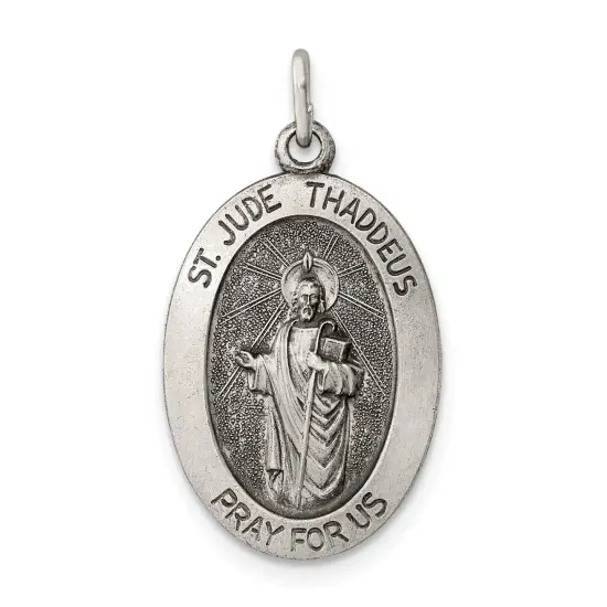 Sterling Silver Saint Jude Thaddeus Medal {1}