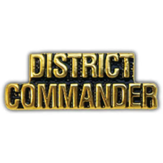 EagleEmblems P14201 PIN-Script,DIST.Commander (1'') {1}