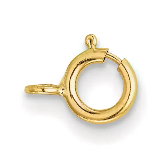 18K Gold Spring Ring Clasp 8Y1700 {1}