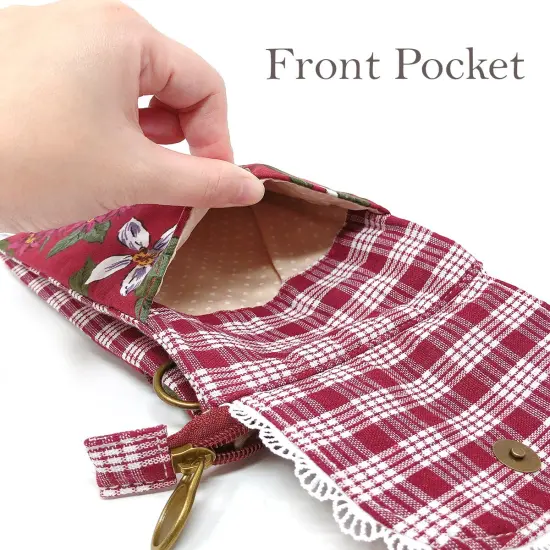 Wrapables Mini Crossbody Cell Phone Bag Front Flap / Red {3}