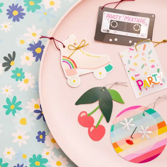 Damask Love Life's A Party Cardstock Die-Cuts-Layered Tags {5}