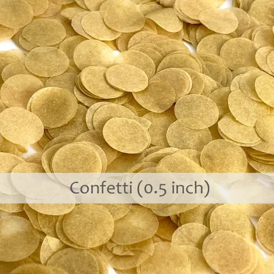 Wrapables Round Tissue Paper Confetti 0.5" Circle Confetti Caramel {2}