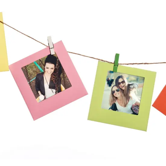 Zink Colorful Square Paper Picture Frames 2x3, Compatible with Kodak, Lifeprint, Polaroid, HP, Canon, Fujifilm {2}
