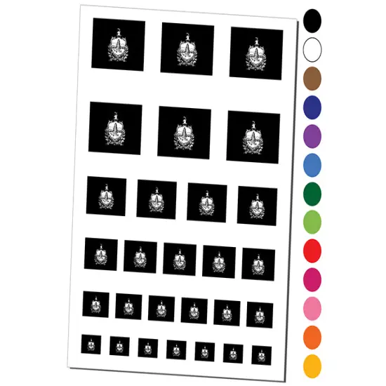 Vermont State Flag Temporary Tattoo Water Resistant Fake Body Art Set Collection Yellow {1}