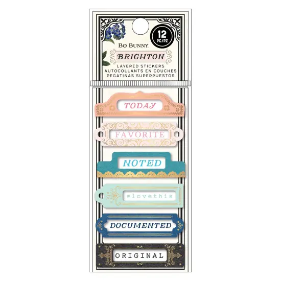 BoBunny Brighton Layered Stickers-12/Pkg {1}