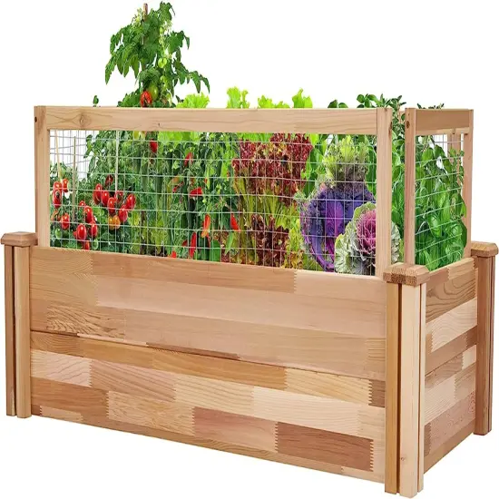 Jumbl Raised Garden Bed, Wooden Elevated Flower & Herb Planter Box {1}