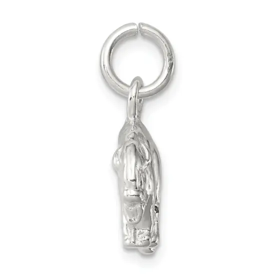 Sterling Silver Buffalo Charm Pendant Bison Jewelry {3}