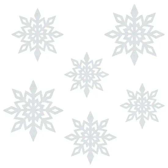 Wrapables 3D Hanging Snowflake Decorations for Christmas, Winter, New Year Parties (Set of 12) White {7}