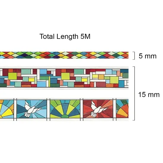 Wrapables Geometric Washi Masking Tape Set (3 Rolls) {4}