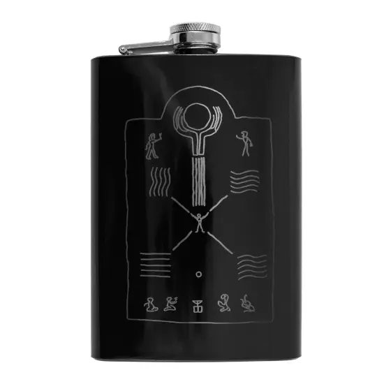 8oz BLACK Elements Flask {1}