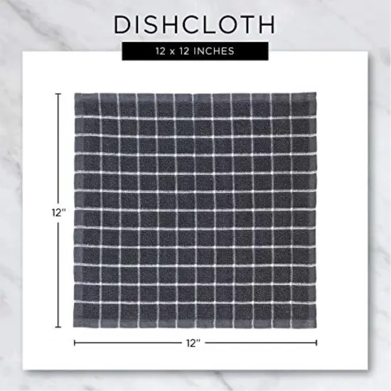 DII Stonewash BlueChevron Luxury Barmop (Set of 4) {6}