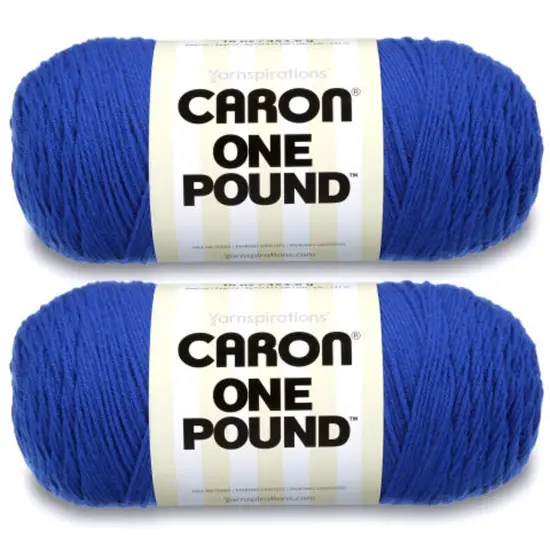 Caron One Pound Royalty Yarn - 2 Pack of 454g/16oz - Acrylic - 4 Medium (Worsted) - 812 Yards - Knitting/Crochet {1}