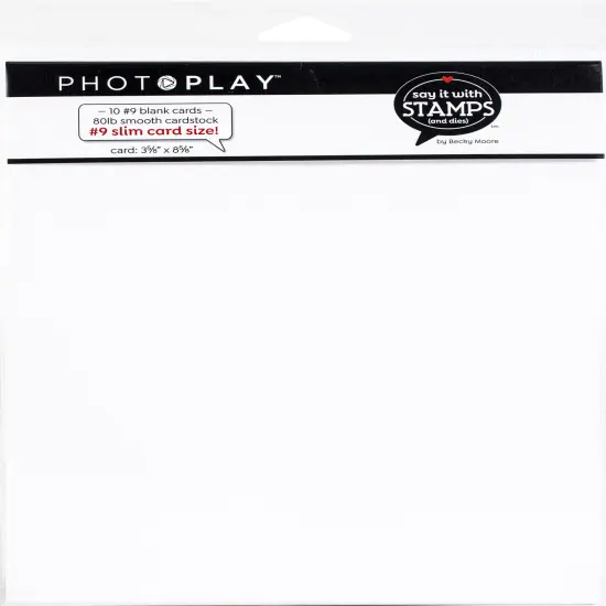 PhotoPlay Say It With Stamps Scored Card 10/Pkg-#9 Blank White {1}
