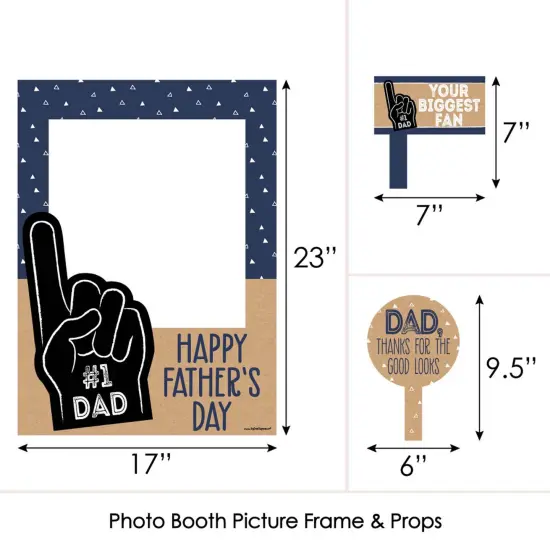Big Dot of Happiness My Dad is Rad - Father's Day Selfie Photo Booth Picture Frame and Props - Printed on Sturdy Material {6}