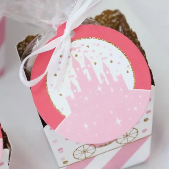 Big Dot of Happiness Little Princess Crown - Pink and Gold Princess Baby Shower or Birthday Party Favor Gift Tags (Set of 20) {6}