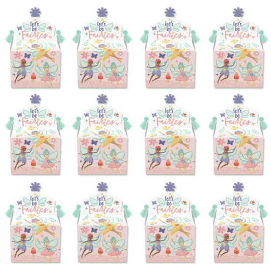 Big Dot of Happiness Let's Be Fairies - Treat Box Party Favors - Fairy Garden Birthday Party Goodie Gable Boxes - Set of 12 {6}