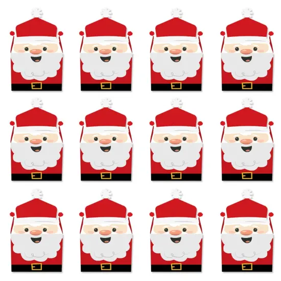 Big Dot of Happiness Very Merry Christmas - Treat Box Party Favors - Holiday Santa Claus Party Goodie Gable Boxes - Set of 12 {6}