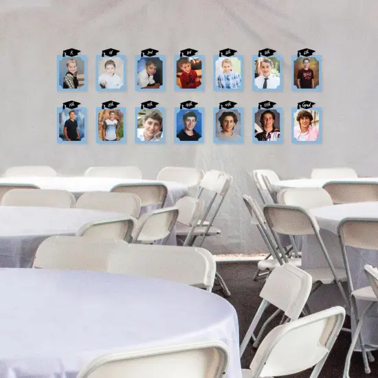 Big Dot of Happiness Light Blue Graduation 8 x 10 inches K-12 School Photo Holder - DIY Party Decor - Picturific Display {4}